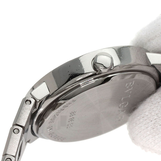 BVLGARI Watches Quartz BB26SSD Stainless Steel Silver Bulgari black dial Women Used Authentic