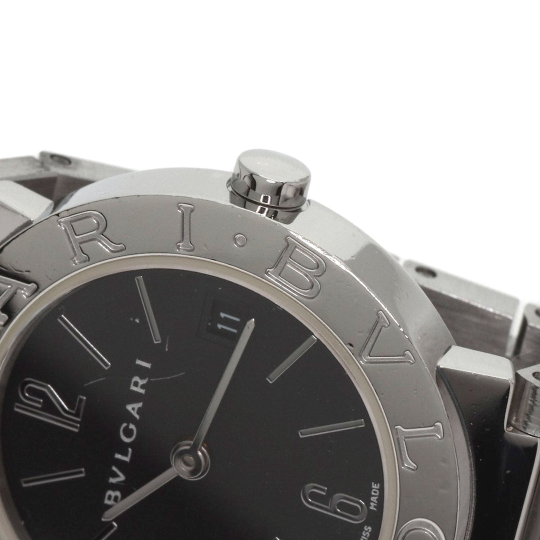 BVLGARI Watches Quartz BB26SSD Stainless Steel Silver Bulgari black dial Women Used Authentic