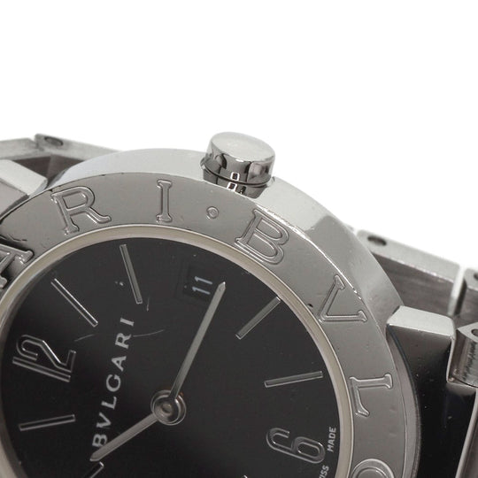 BVLGARI Watches Quartz BB26SSD Stainless Steel Silver Bulgari black dial Women Used Authentic