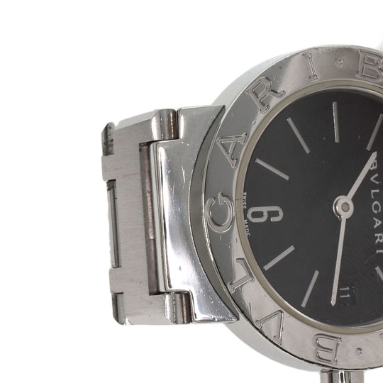 BVLGARI Watches Quartz BB26SSD Stainless Steel Silver Bulgari black dial Women Used Authentic