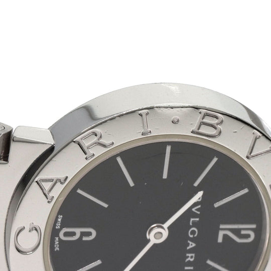 BVLGARI Watches Quartz BB26SSD Stainless Steel Silver Bulgari black dial Women Used Authentic