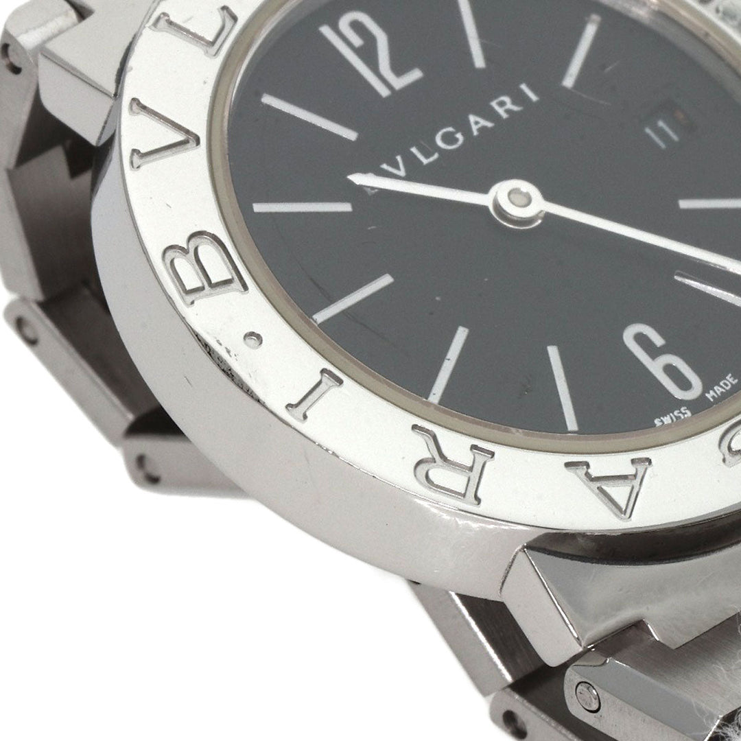 BVLGARI Watches Quartz BB26SSD Stainless Steel Silver Bulgari black dial Women Used Authentic