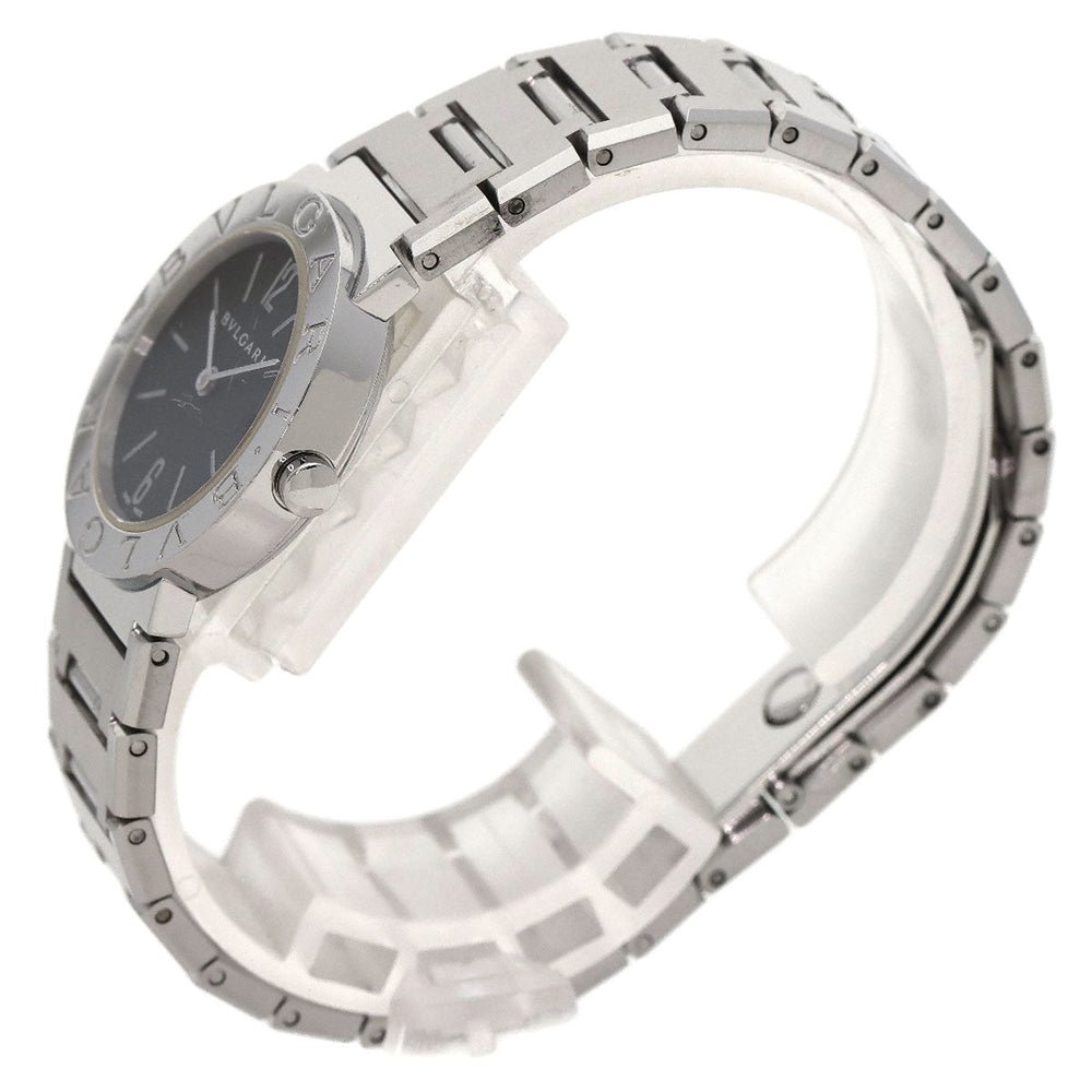 BVLGARI Watches Quartz BB26SSD Stainless Steel Silver Bulgari black dial Women Used Authentic