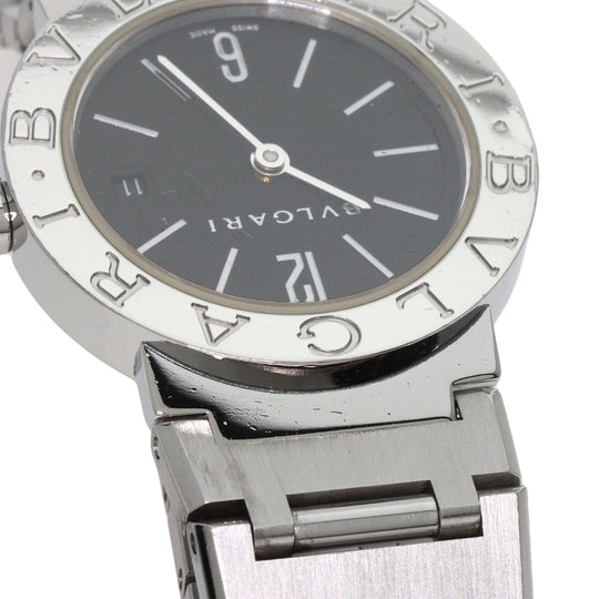 BVLGARI Watches Quartz BB26SSD Stainless Steel Silver Bulgari black dial Women Used Authentic