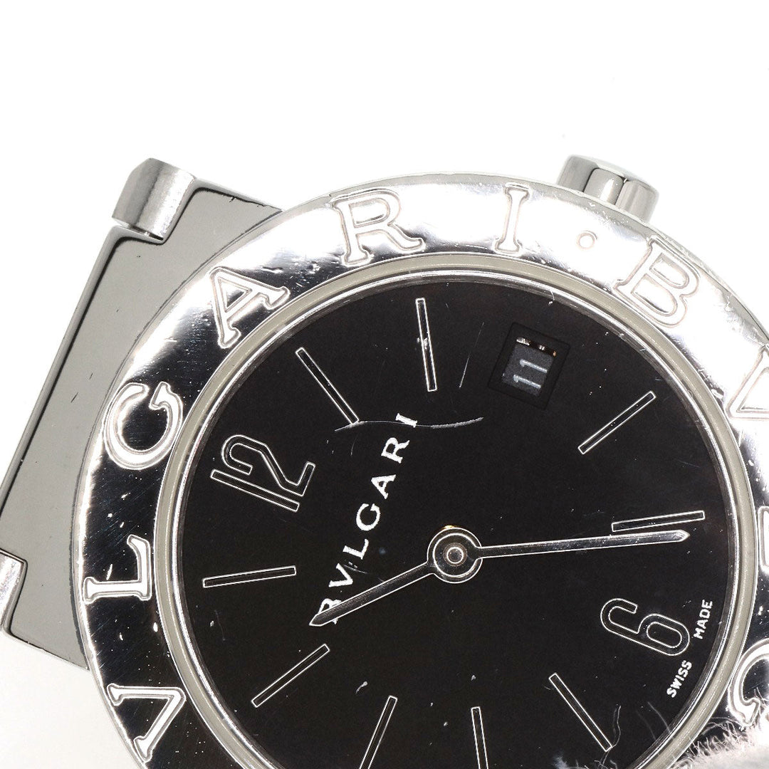 BVLGARI Watches Quartz BB26SSD Stainless Steel Silver Bulgari black dial Women Used Authentic