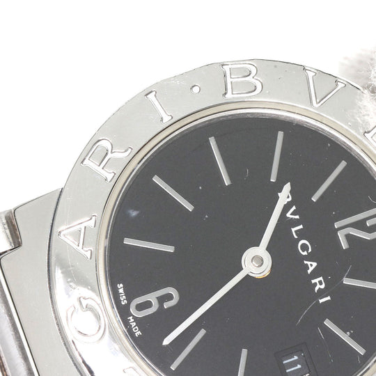 BVLGARI Watches Quartz BB26SSD Stainless Steel Silver Bulgari black dial Women Used Authentic
