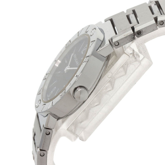 BVLGARI Watches Quartz BB26SSD Stainless Steel Silver Bulgari black dial Women Used Authentic