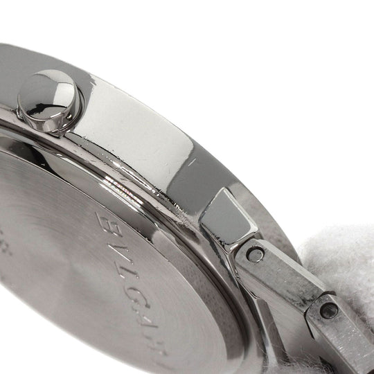 BVLGARI Watches Quartz BB26SSD Stainless Steel Silver Bulgari black dial Women Used Authentic