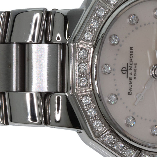 Baume & Mercier Watches Quartz MV045057 Stainless Steel Silver Riviera Diamond Women Used Authentic