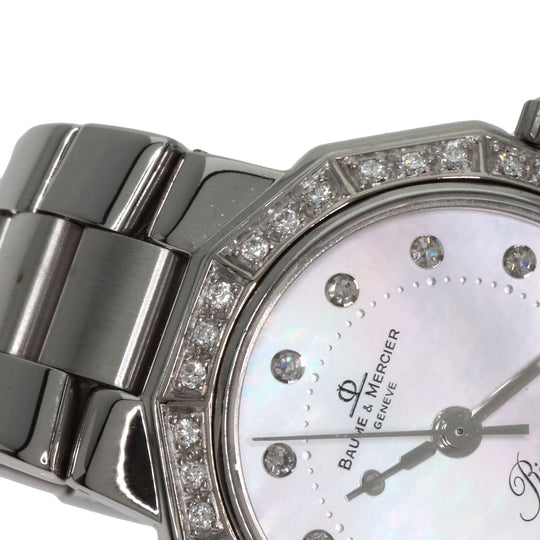 Baume & Mercier Watches Quartz MV045057 Stainless Steel Silver Riviera Diamond Women Used Authentic