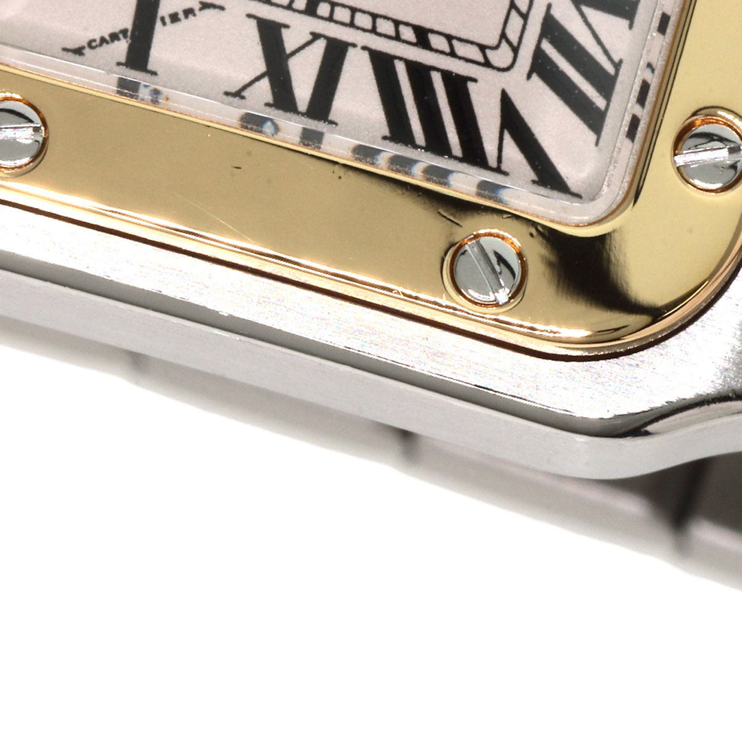 CARTIER Watches Quartz W20012C4 Stainless Steel , SSxK18YG Silver Santosgalbe SM Silver dial Women Used Authentic