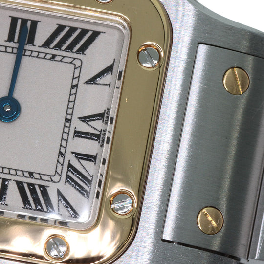 CARTIER Watches Quartz W20012C4 Stainless Steel , SSxK18YG Silver Santosgalbe SM Silver dial Women Used Authentic