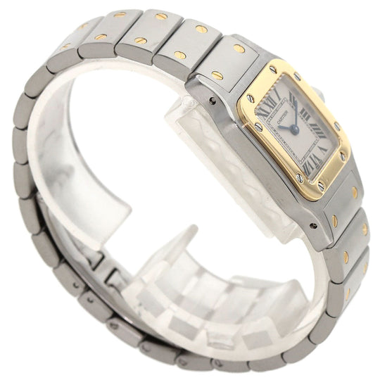 CARTIER Watches Quartz W20012C4 Stainless Steel , SSxK18YG Silver Santosgalbe SM Silver dial Women Used Authentic