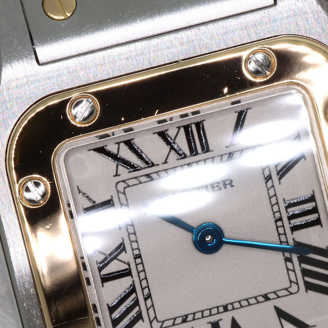 CARTIER Watches Quartz W20012C4 Stainless Steel , SSxK18YG Silver Santosgalbe SM Silver dial Women Used Authentic