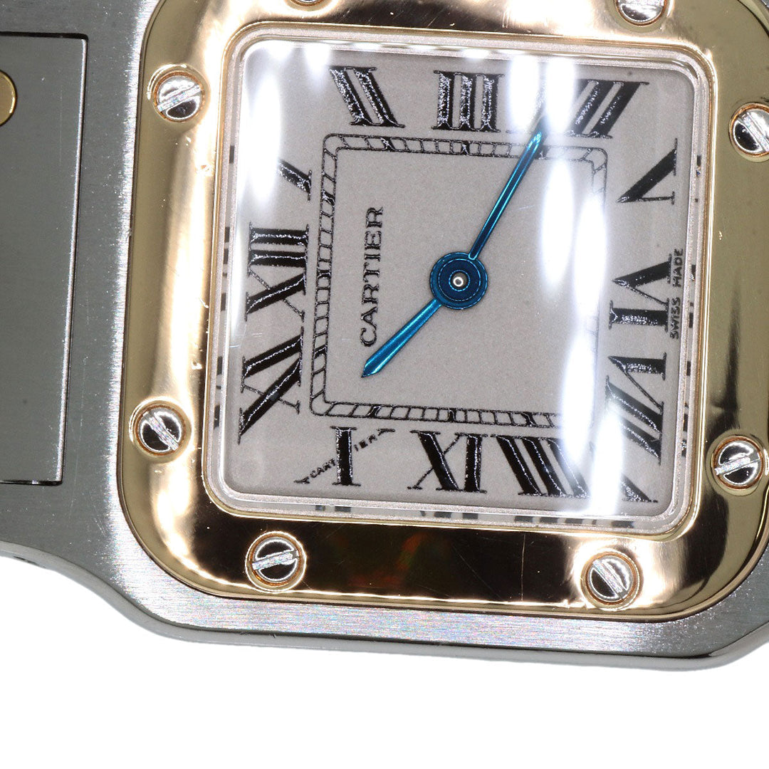CARTIER Watches Quartz W20012C4 Stainless Steel , SSxK18YG Silver Santosgalbe SM Silver dial Women Used Authentic