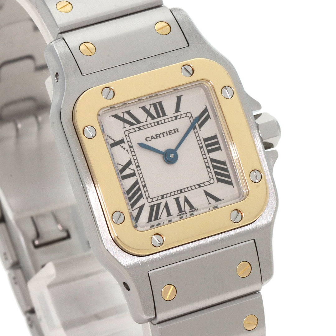 CARTIER Watches Quartz W20012C4 Stainless Steel , SSxK18YG Silver Santosgalbe SM Silver dial Women Used Authentic