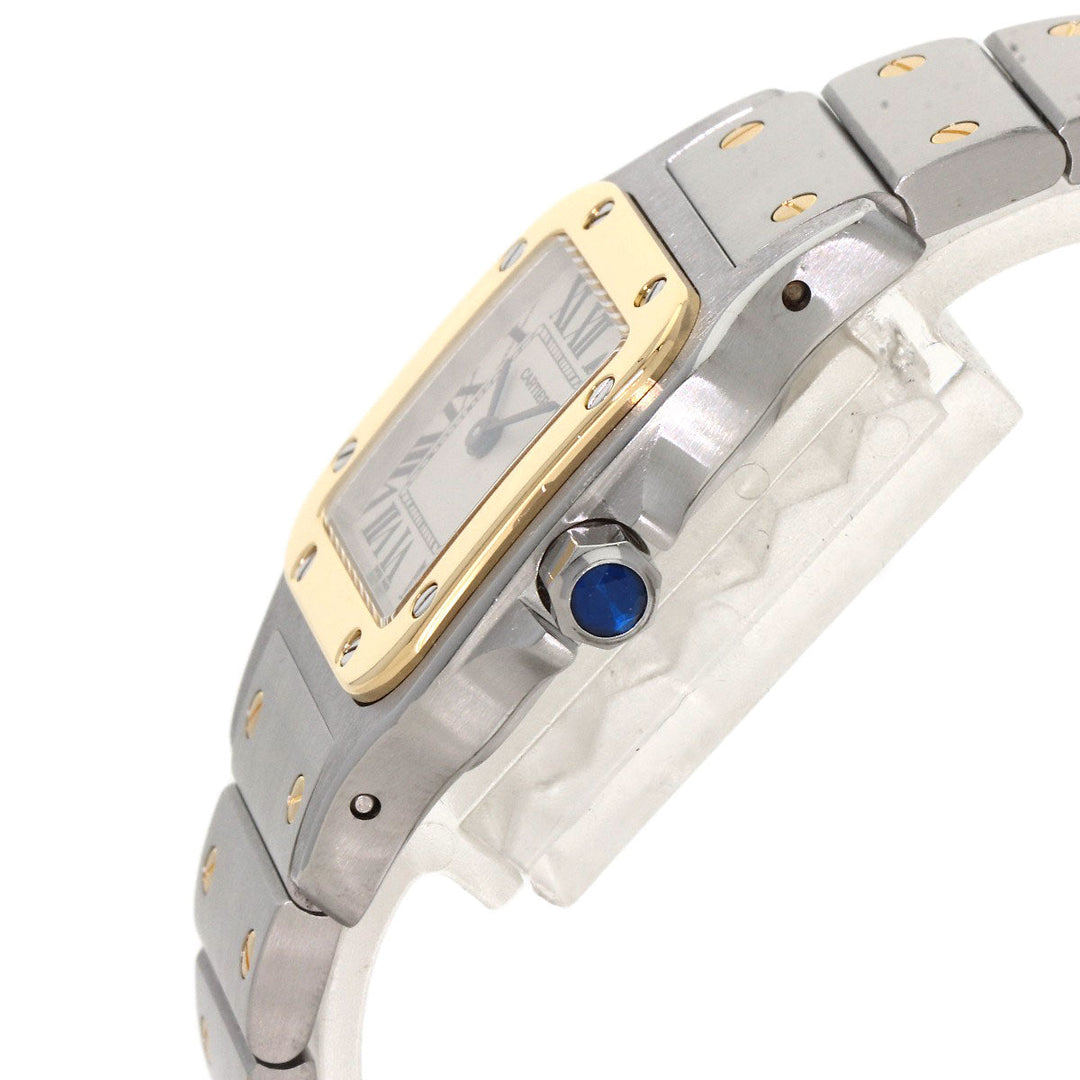 CARTIER Watches Quartz W20012C4 Stainless Steel , SSxK18YG Silver Santosgalbe SM Silver dial Women Used Authentic