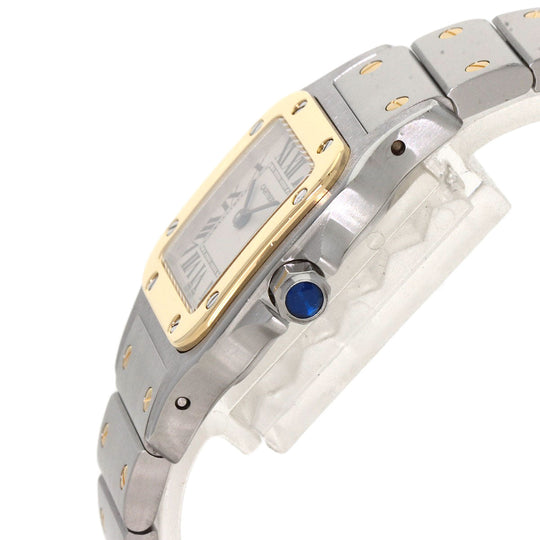 CARTIER Watches Quartz W20012C4 Stainless Steel , SSxK18YG Silver Santosgalbe SM Silver dial Women Used Authentic