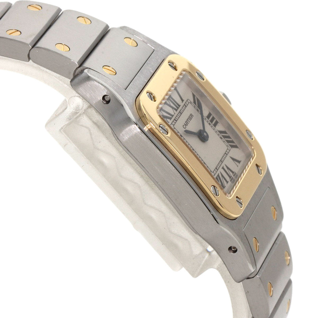 CARTIER Watches Quartz W20012C4 Stainless Steel , SSxK18YG Silver Santosgalbe SM Silver dial Women Used Authentic
