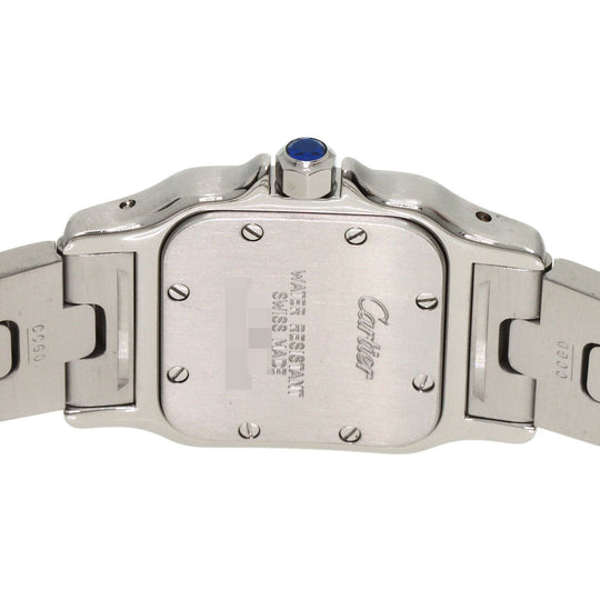 CARTIER Watches Quartz W20012C4 Stainless Steel , SSxK18YG Silver Santosgalbe SM Silver dial Women Used Authentic