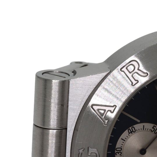 BVLGARI Watches Quartz CH35S Stainless Steel Silver Diagono Sports Chronograph black dial