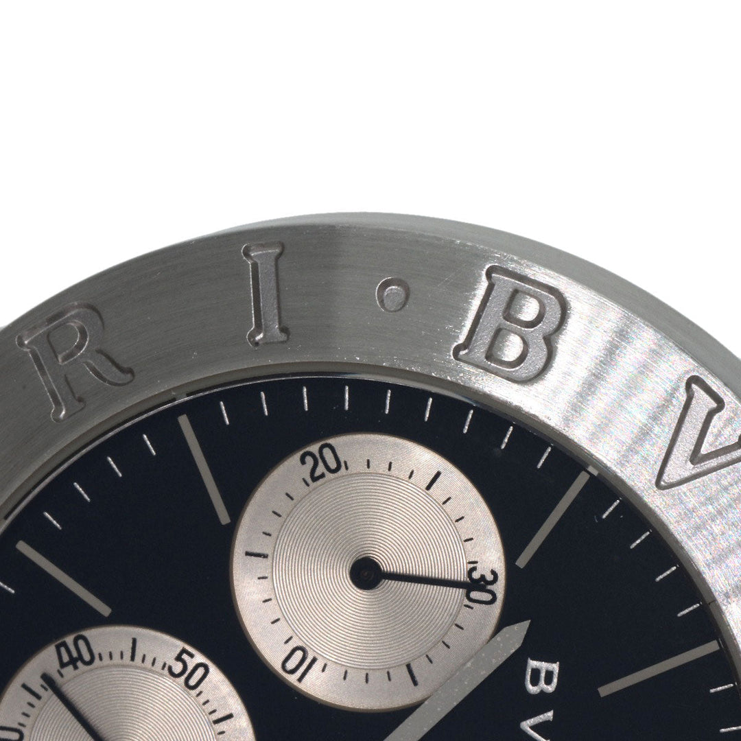 BVLGARI Watches Quartz CH35S Stainless Steel Silver Diagono Sports Chronograph black dial