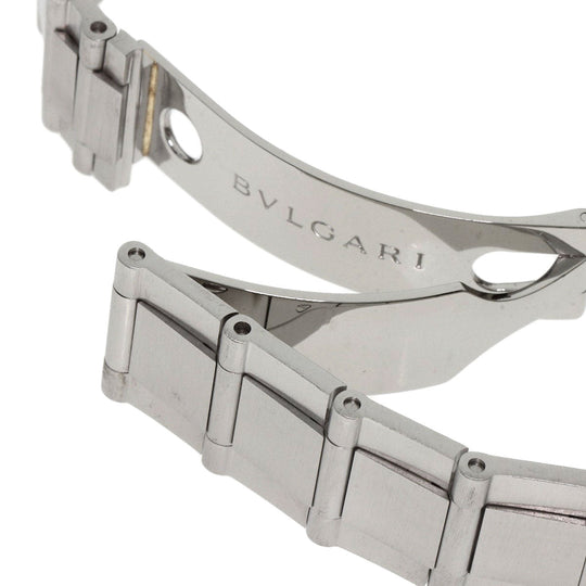 BVLGARI Watches Quartz CH35S Stainless Steel Silver Diagono Sports Chronograph black dial