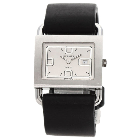 HERMES Watches Quartz BA1.510 Stainless Steel, Leather Silver Valenia Silver dial Women Used Authentic