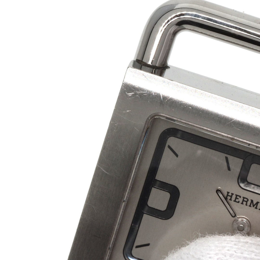HERMES Watches Quartz BA1.510 Stainless Steel, Leather Silver Valenia Silver dial Women Used Authentic