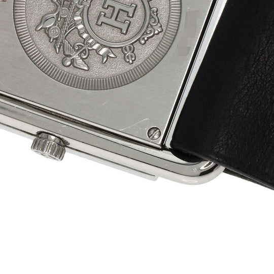 HERMES Watches Quartz BA1.510 Stainless Steel, Leather Silver Valenia Silver dial Women Used Authentic