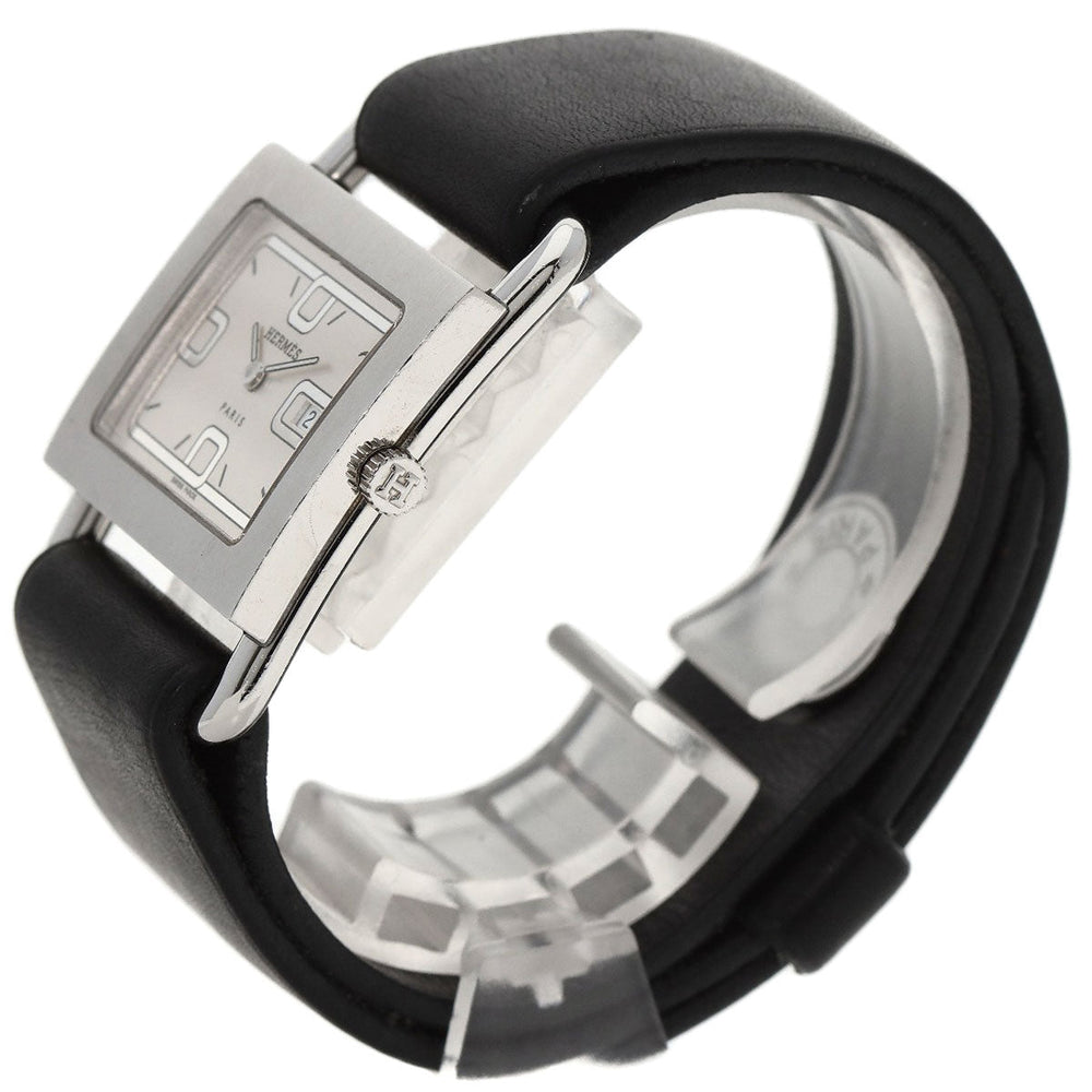HERMES Watches Quartz BA1.510 Stainless Steel, Leather Silver Valenia Silver dial Women Used Authentic