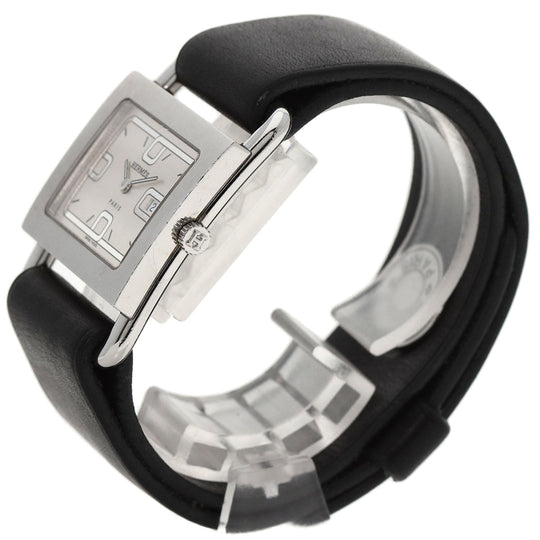 HERMES Watches Quartz BA1.510 Stainless Steel, Leather Silver Valenia Silver dial Women Used Authentic