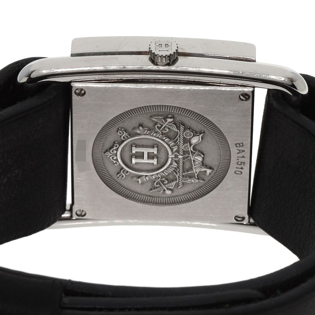 HERMES Watches Quartz BA1.510 Stainless Steel, Leather Silver Valenia Silver dial Women Used Authentic