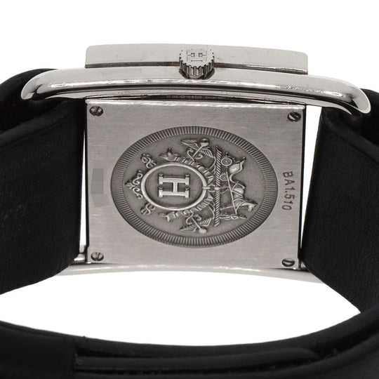 HERMES Watches Quartz BA1.510 Stainless Steel, Leather Silver Valenia Silver dial Women Used Authentic