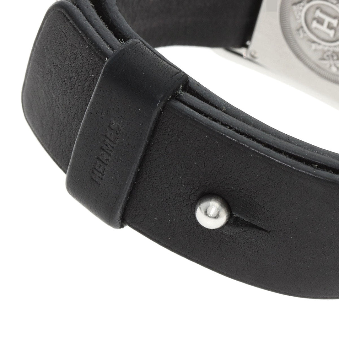 HERMES Watches Quartz BA1.510 Stainless Steel, Leather Silver Valenia Silver dial Women Used Authentic