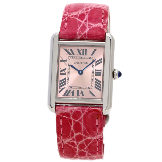 CARTIER Watches Quartz W5200000 Stainless Steel Silver Tank solo SM pink dial