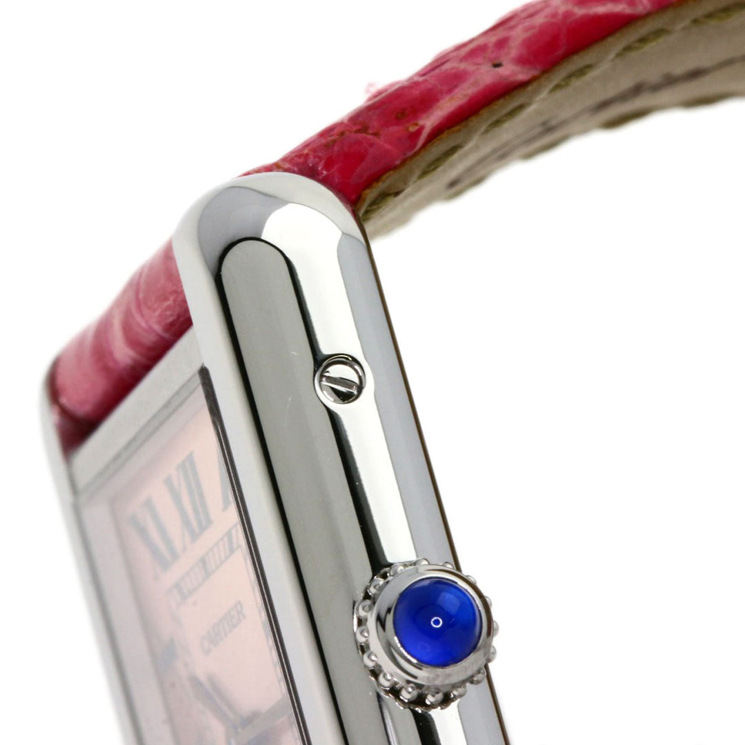 CARTIER Watches Quartz W5200000 Stainless Steel Silver Tank solo SM pink dial