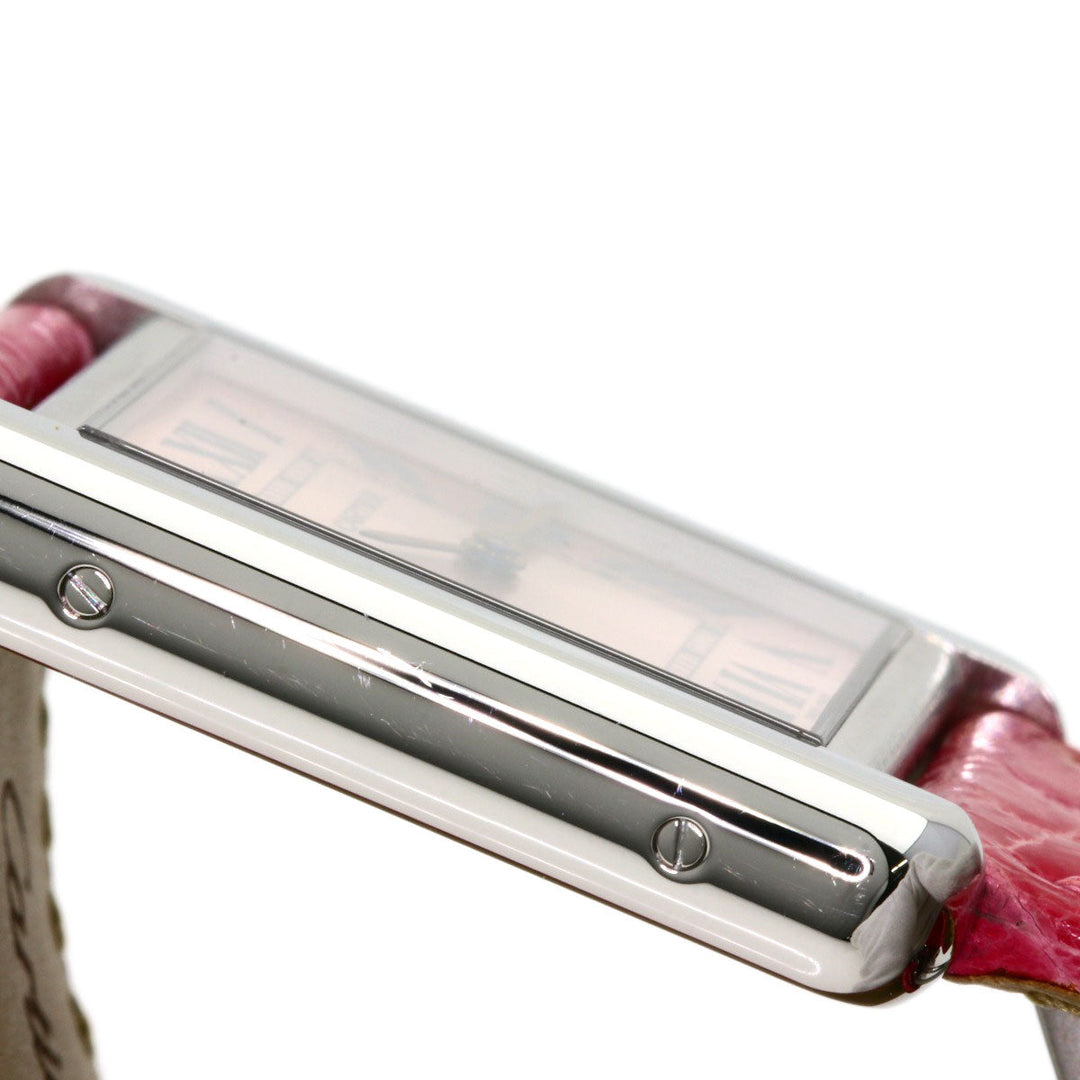CARTIER Watches Quartz W5200000 Stainless Steel Silver Tank solo SM pink dial
