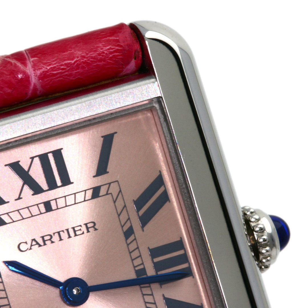 CARTIER Watches Quartz W5200000 Stainless Steel Silver Tank solo SM pink dial