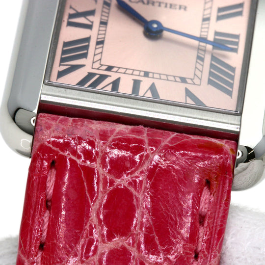 CARTIER Watches Quartz W5200000 Stainless Steel Silver Tank solo SM pink dial