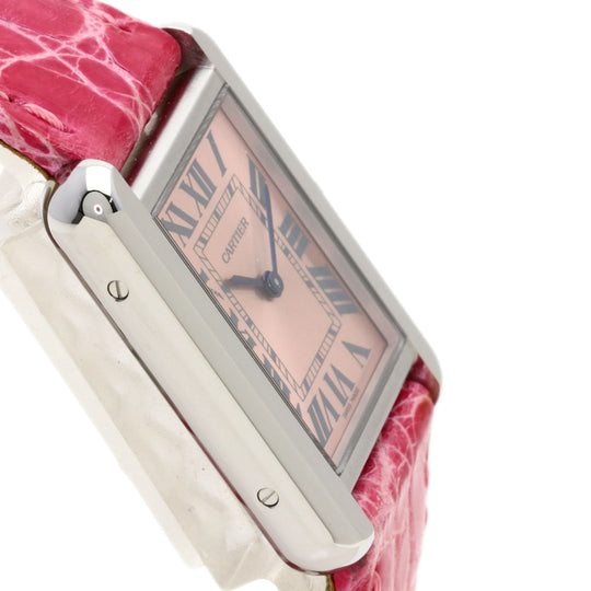 CARTIER Watches Quartz W5200000 Stainless Steel Silver Tank solo SM pink dial
