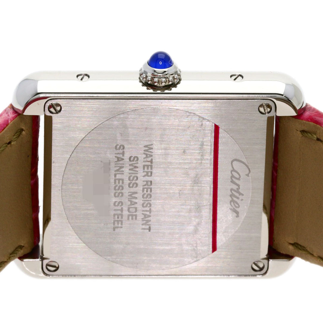 CARTIER Watches Quartz W5200000 Stainless Steel Silver Tank solo SM pink dial