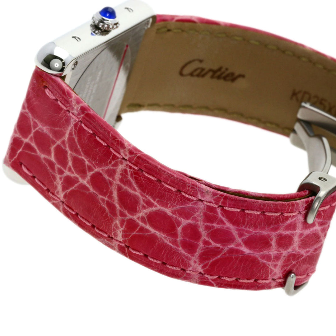 CARTIER Watches Quartz W5200000 Stainless Steel Silver Tank solo SM pink dial