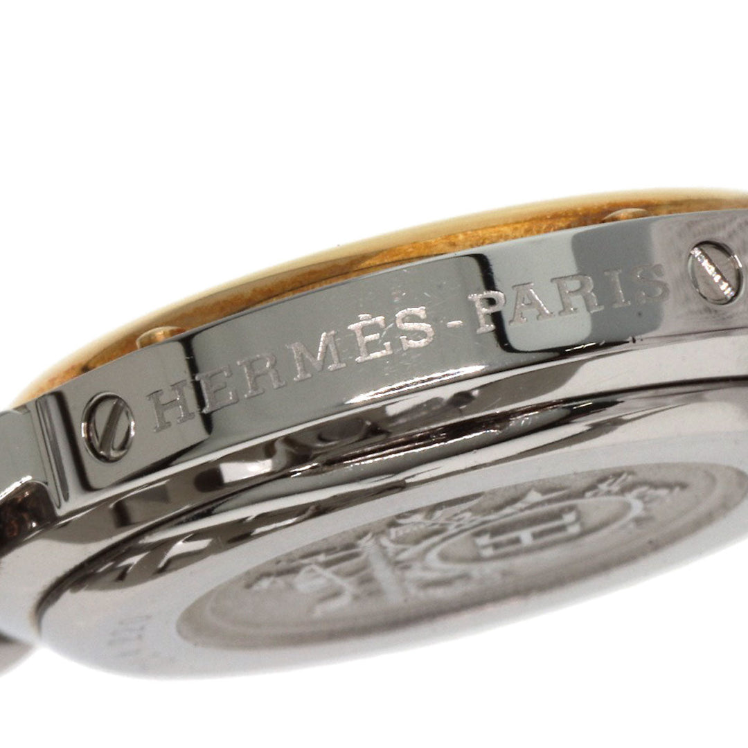 HERMES Watches Quartz CL4.220 Stainless Steel , SSxGP gold Clipper Ivory dial Women Used Authentic