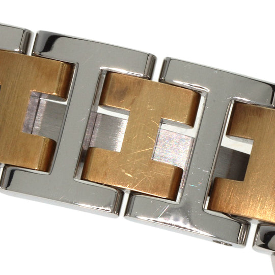 HERMES Watches Quartz CL4.220 Stainless Steel , SSxGP gold Clipper Ivory dial Women Used Authentic