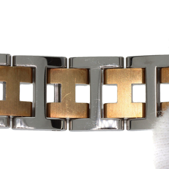 HERMES Watches Quartz CL4.220 Stainless Steel , SSxGP gold Clipper Ivory dial Women Used Authentic