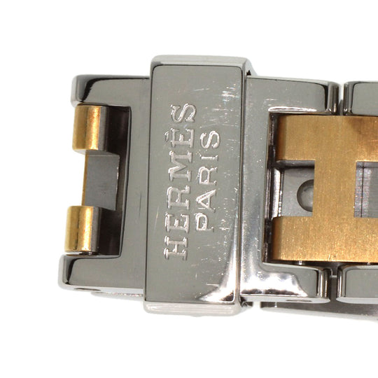 HERMES Watches Quartz CL4.220 Stainless Steel , SSxGP gold Clipper Ivory dial Women Used Authentic