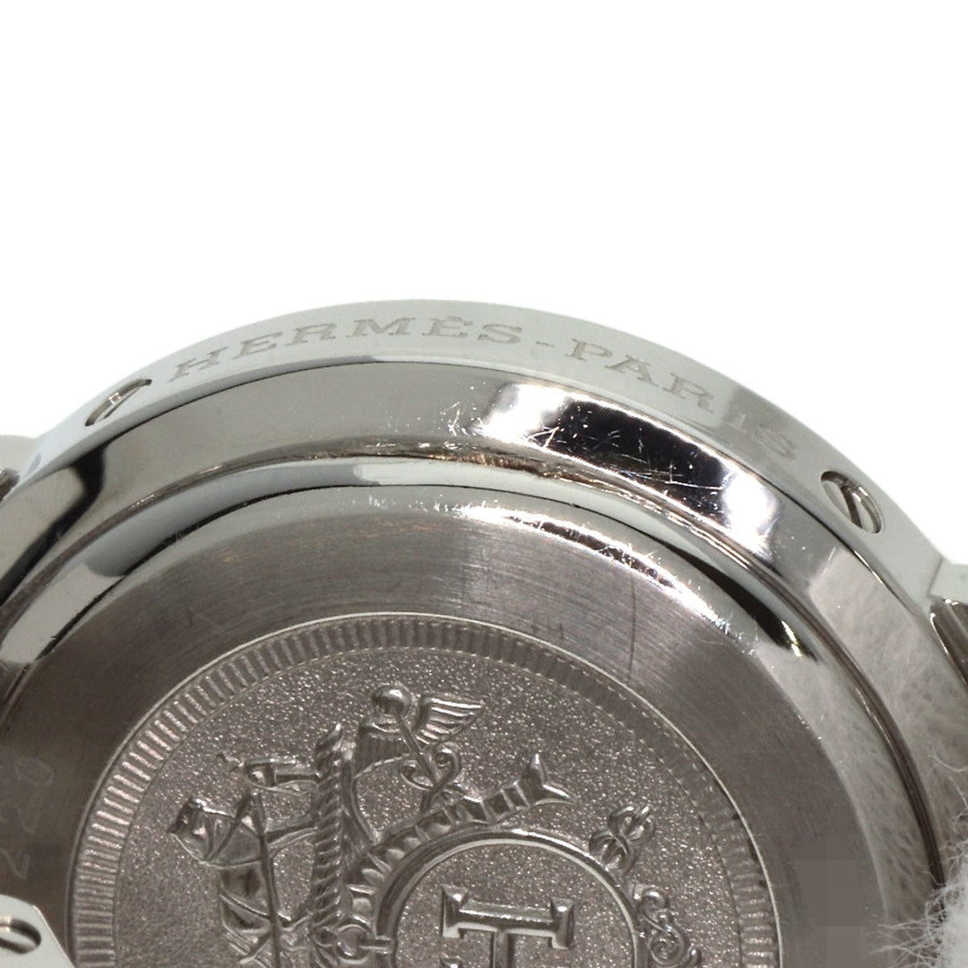 HERMES Watches Quartz CL4.220 Stainless Steel , SSxGP gold Clipper Ivory dial Women Used Authentic