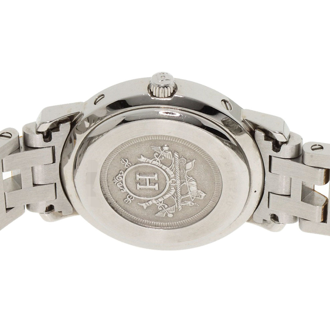 HERMES Watches Quartz CL4.220 Stainless Steel , SSxGP gold Clipper Ivory dial Women Used Authentic