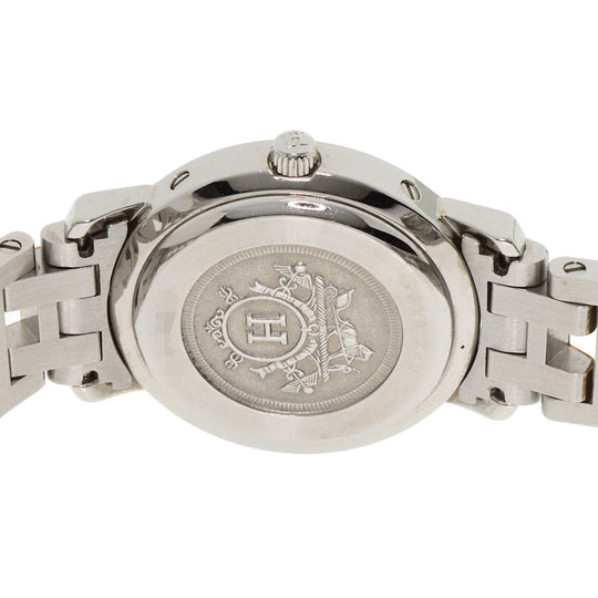 HERMES Watches Quartz CL4.220 Stainless Steel , SSxGP gold Clipper Ivory dial Women Used Authentic